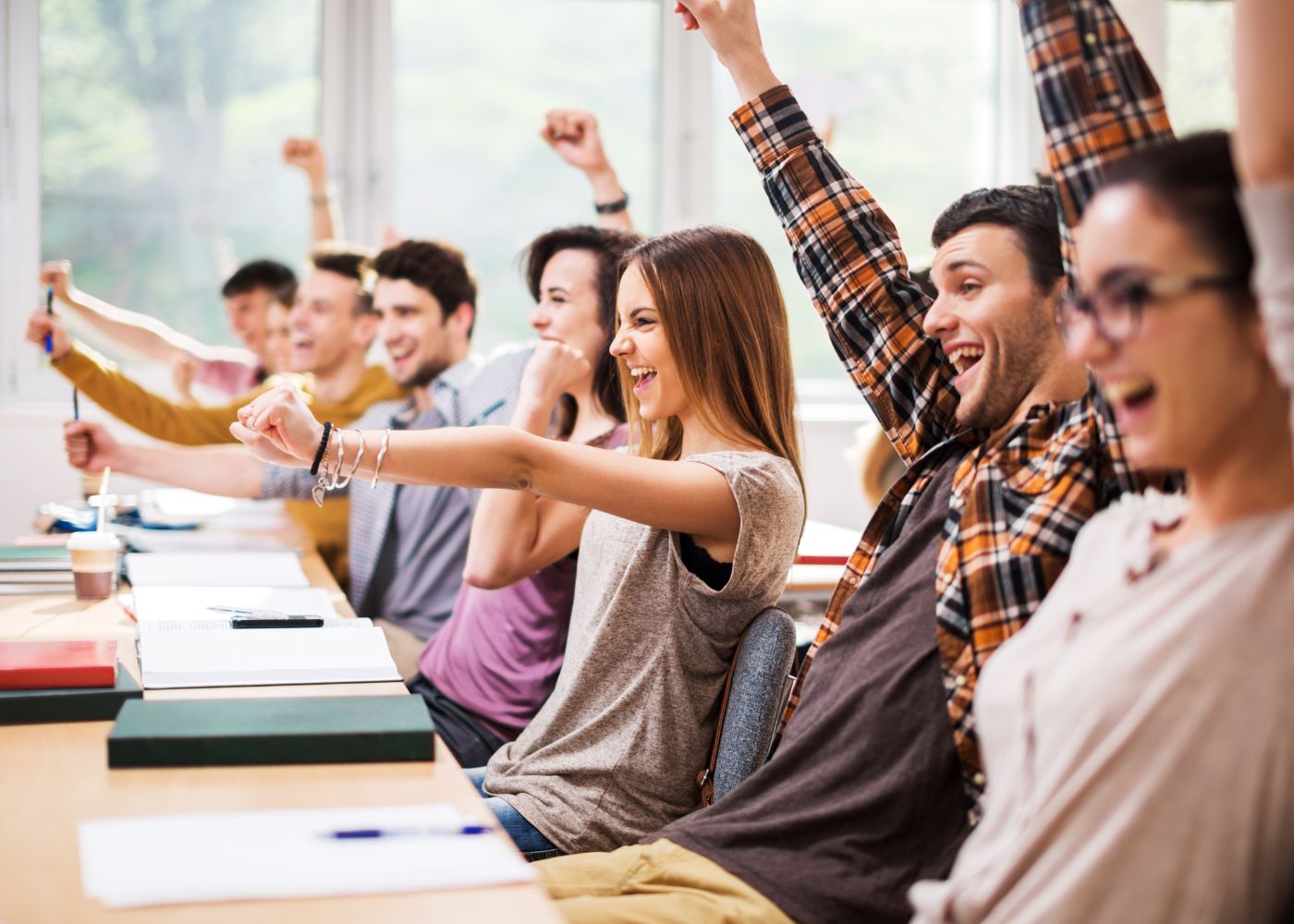 Psychology classroom with students engaged in learning