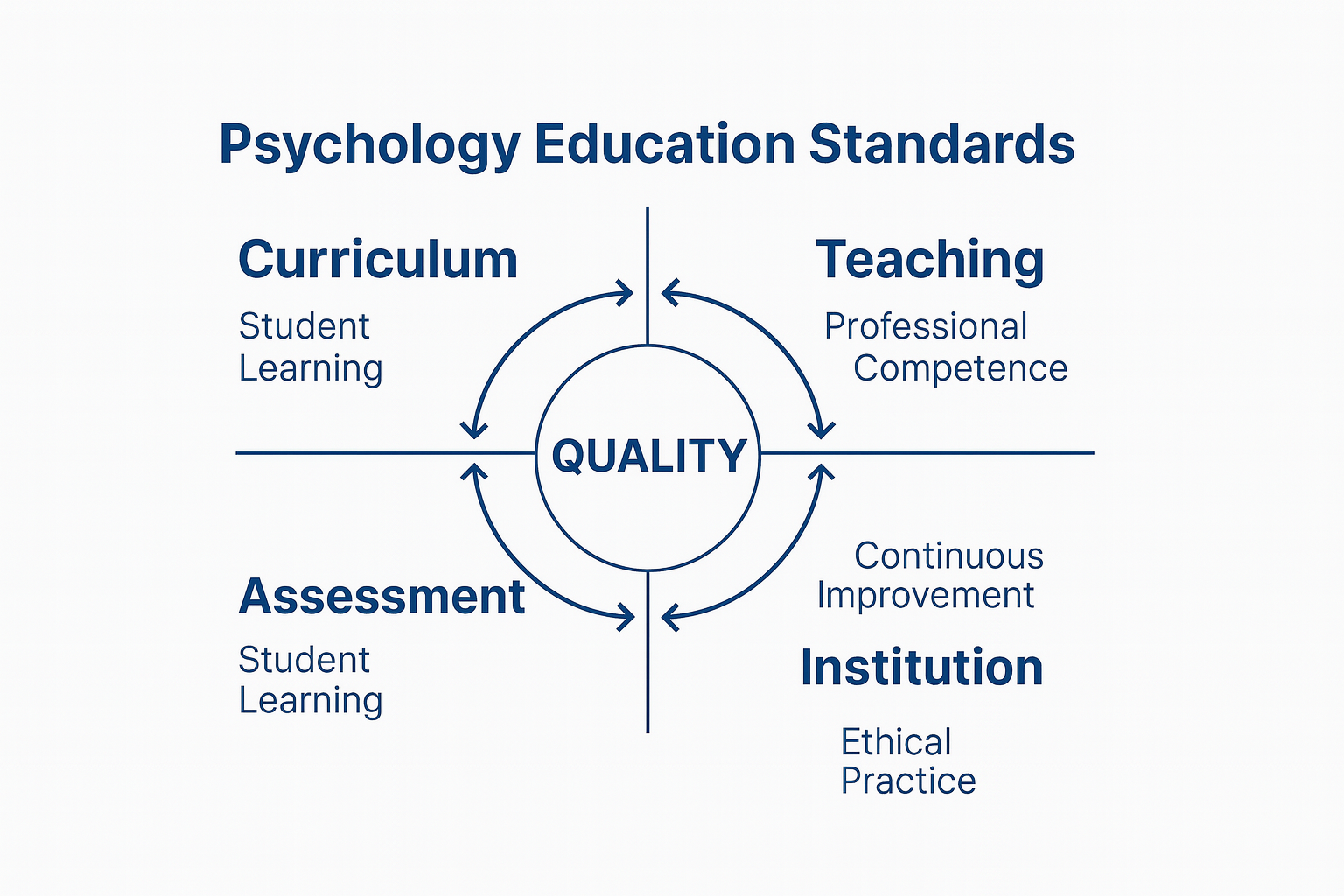 Diagram of psychology accreditation standards and domains
